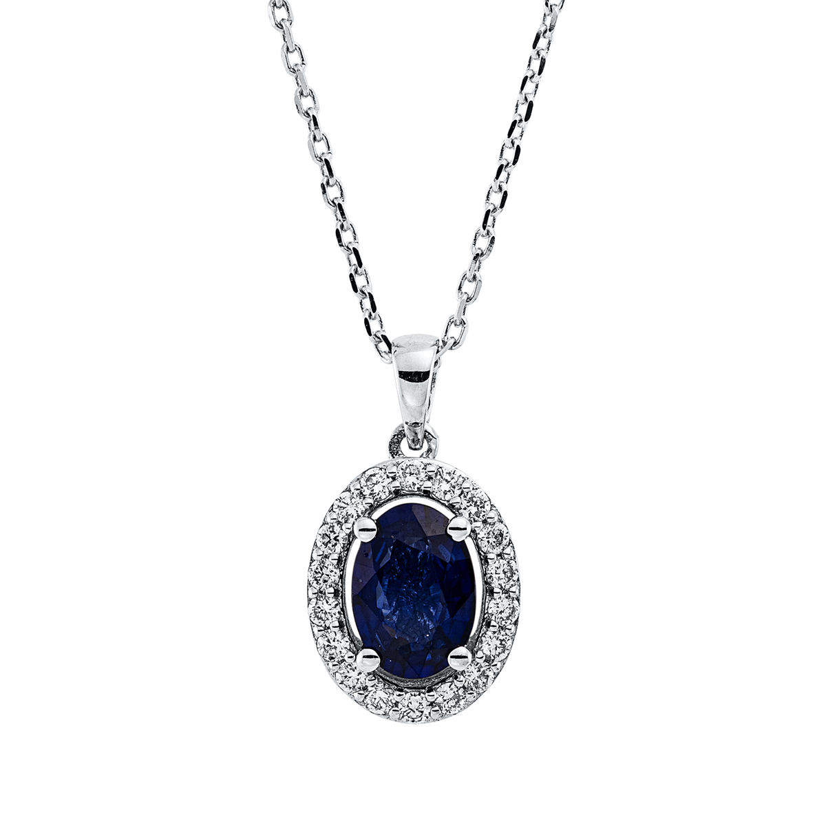 Collier 18 kt WG, mit Öse