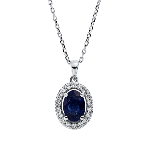 Collier 18 kt WG, mit Öse