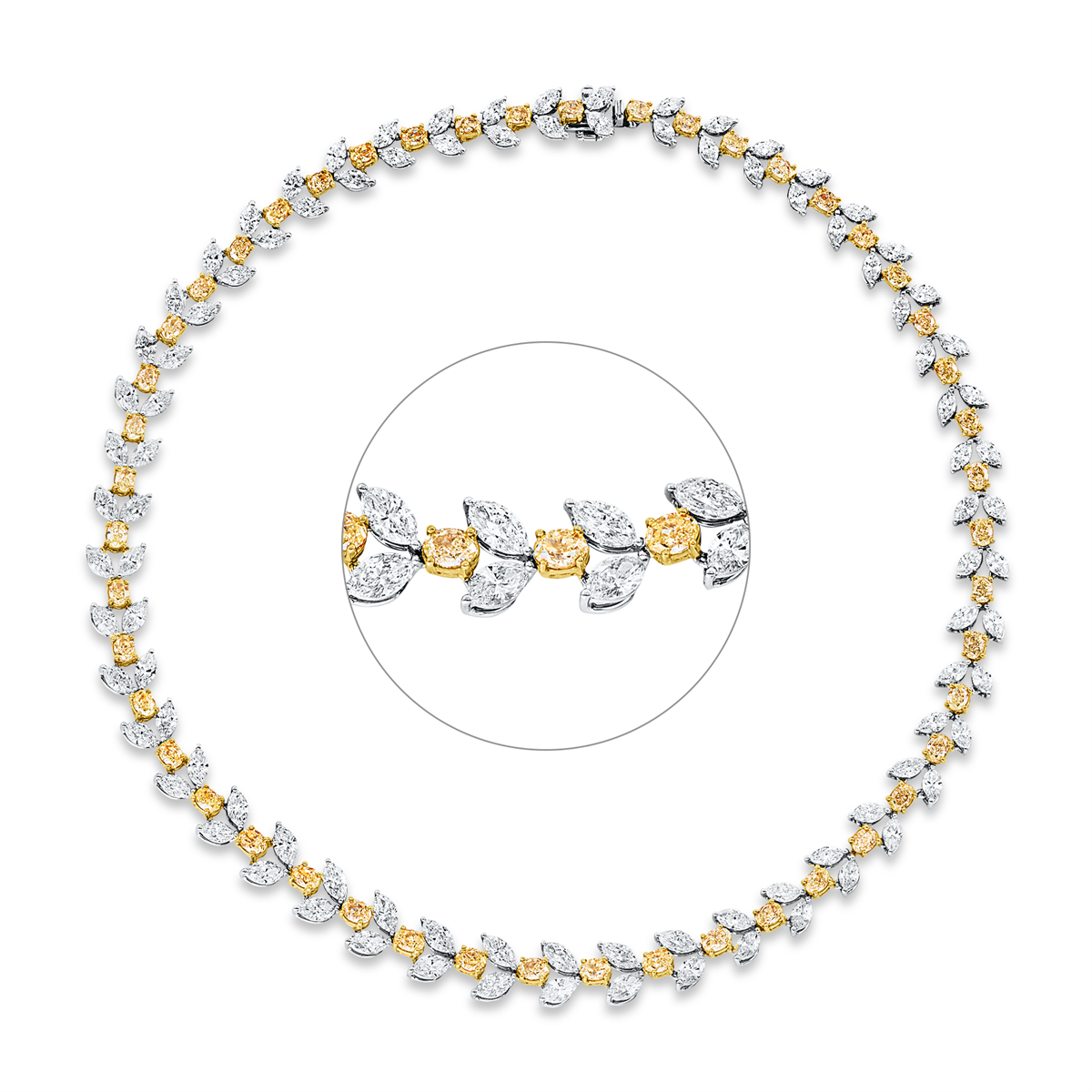 Collier 18 kt WG+GG