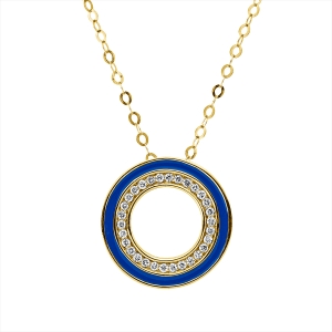 Collier 18 kt RG, mit ZÖ 46 cm, 48 cm