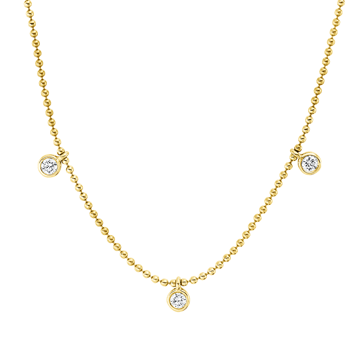 Collier 18 kt GG, mit ZÖ 38 cm + 40,6 cm
