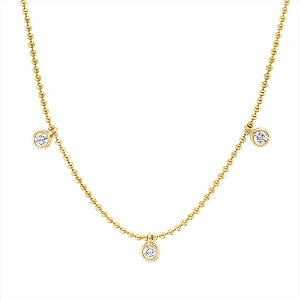 Collier 18 kt GG, mit ZÖ 38 cm + 40,6 cm