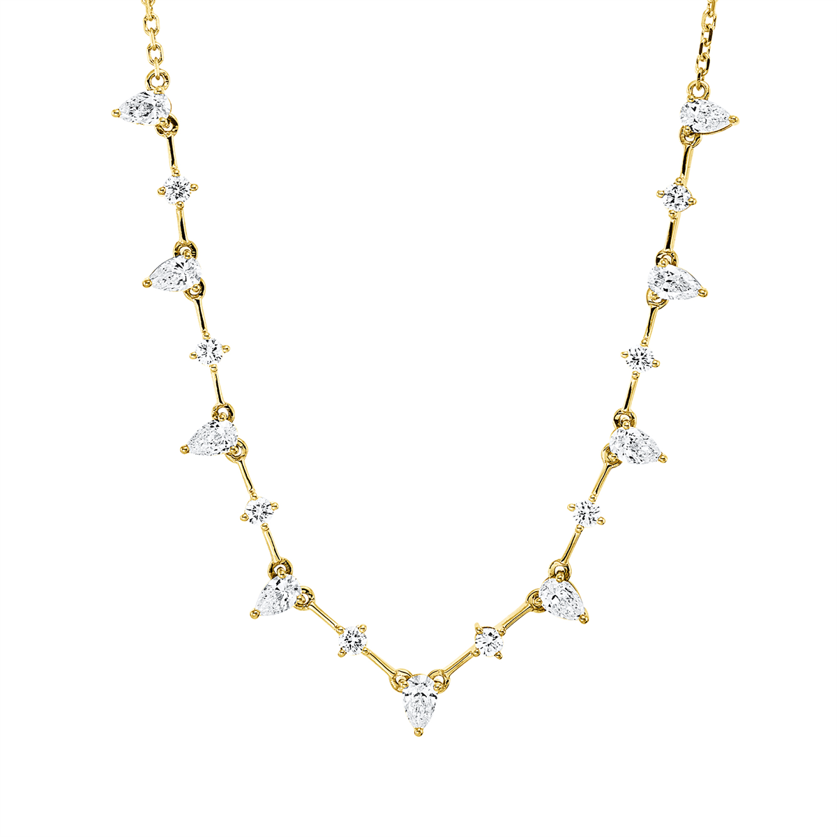 Collier 18 kt GG, mit ZÖ 40 cm