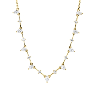 Collier 18 kt GG, mit ZÖ 40 cm
