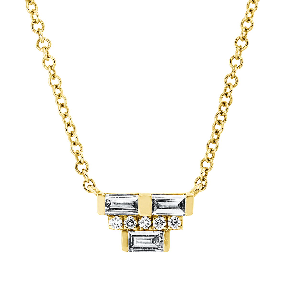 Collier 14 kt GG, mit ZÖ 40 cm + 43 cm