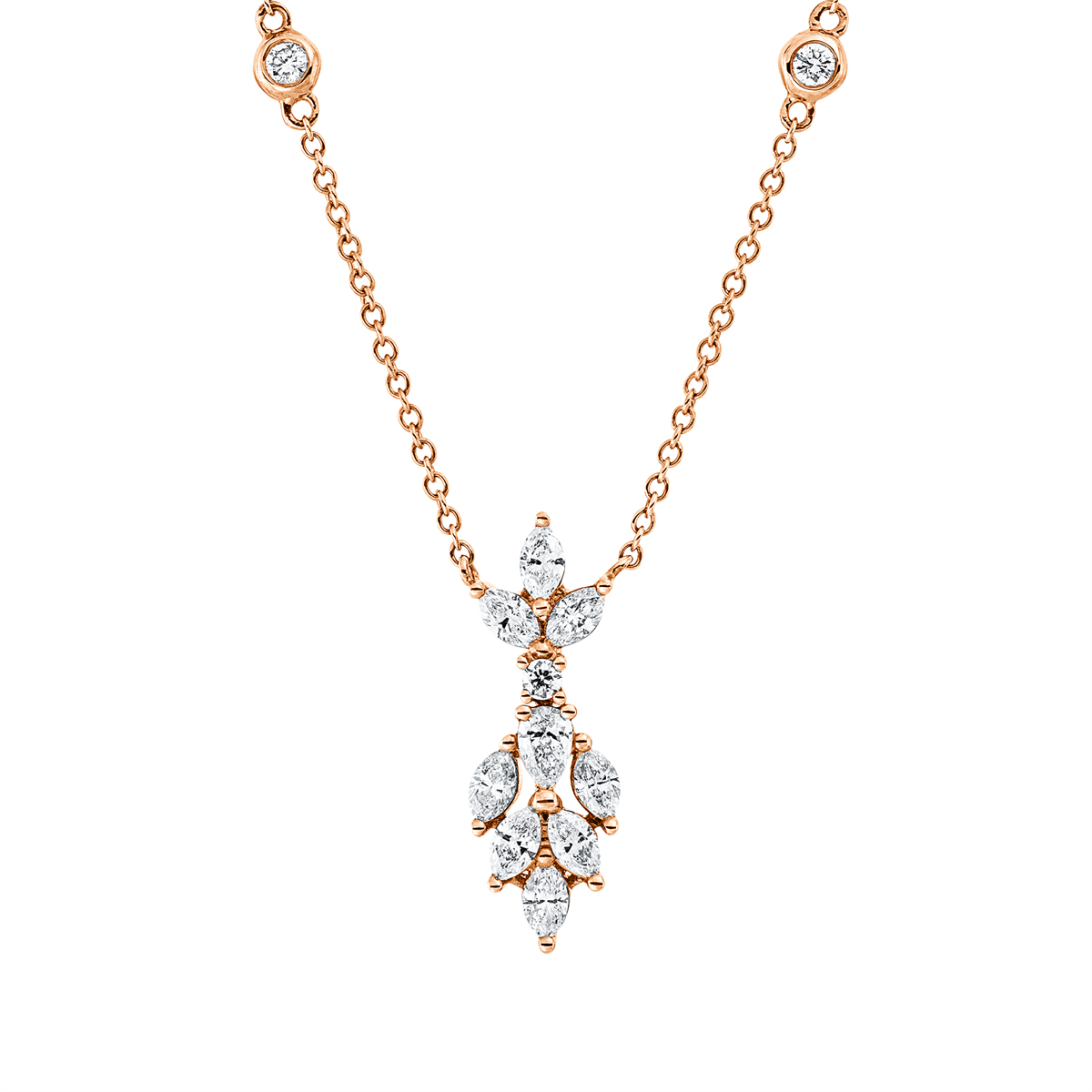 Collier 18 kt RG, mit Öse