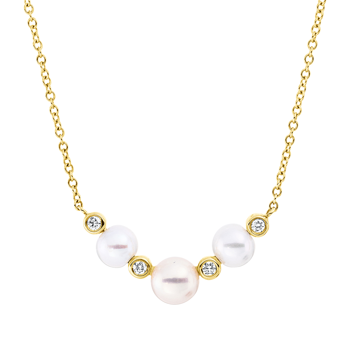 Collier  18kt Gelbgold mit 0,06ct Diamanten