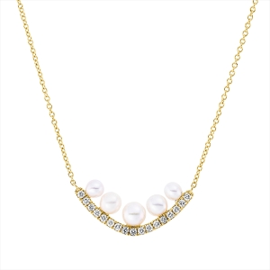 Collier  18kt Gelbgold mit 0,12ct Diamanten