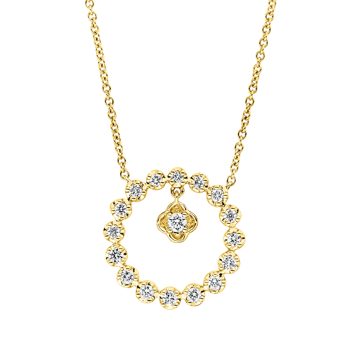 Collier 18 kt WG, mit ZÖ 40,6 cm