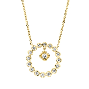 Collier 18 kt WG, mit ZÖ 40,6 cm