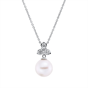 Collier  18kt Weißgold mit ZÖ 40 cm mit 0,27ct Diamanten