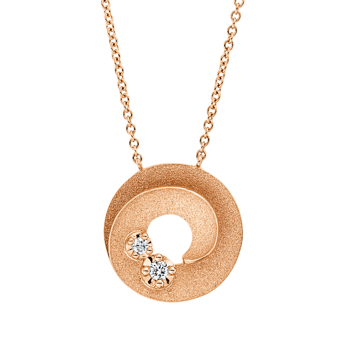 Collier 18 kt RG, mit ZÖ 40 cm