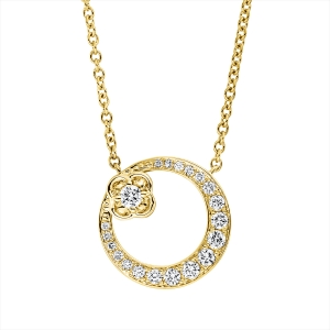 Collier 18 kt WG+RG Kreis, mit ZÖ 40 cm