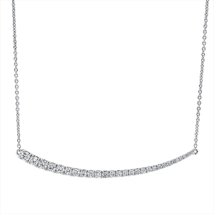 Collier 18 kt WG, mit ZÖ 39+ 40,6+ 42 cm