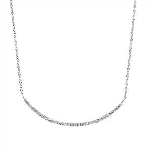 Collier 18 kt WG, mit ZÖ 39 + 40,6 + 42 cm