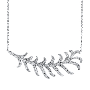 Collier 18 kt WG, mit ZÖ 39 + 40,6 + 42 cm