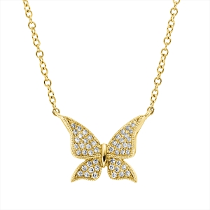 Collier 18 kt GG Schmetterling, mit ZÖ 40 cm + 43 cm