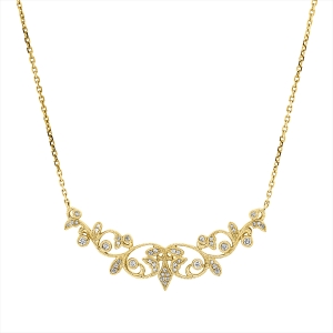 Collier 18 kt GG, mit ZÖ 40 cm + 43 cm