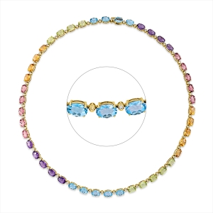 Collier 4er-Krappe 18 kt GG