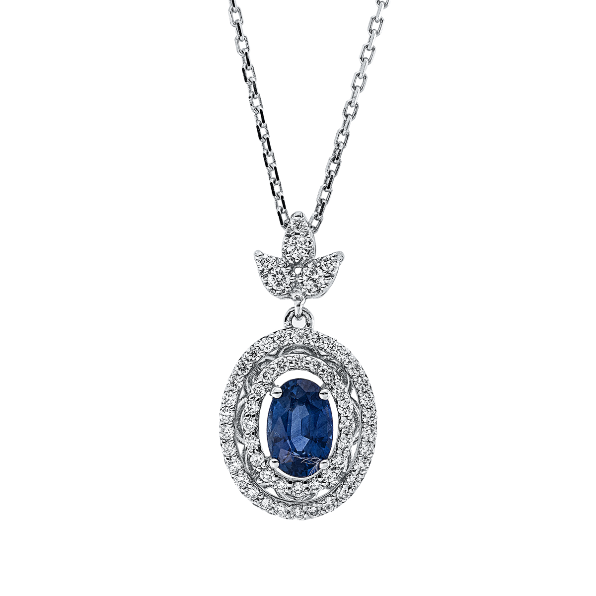 Collier 18 kt WG, mit Öse