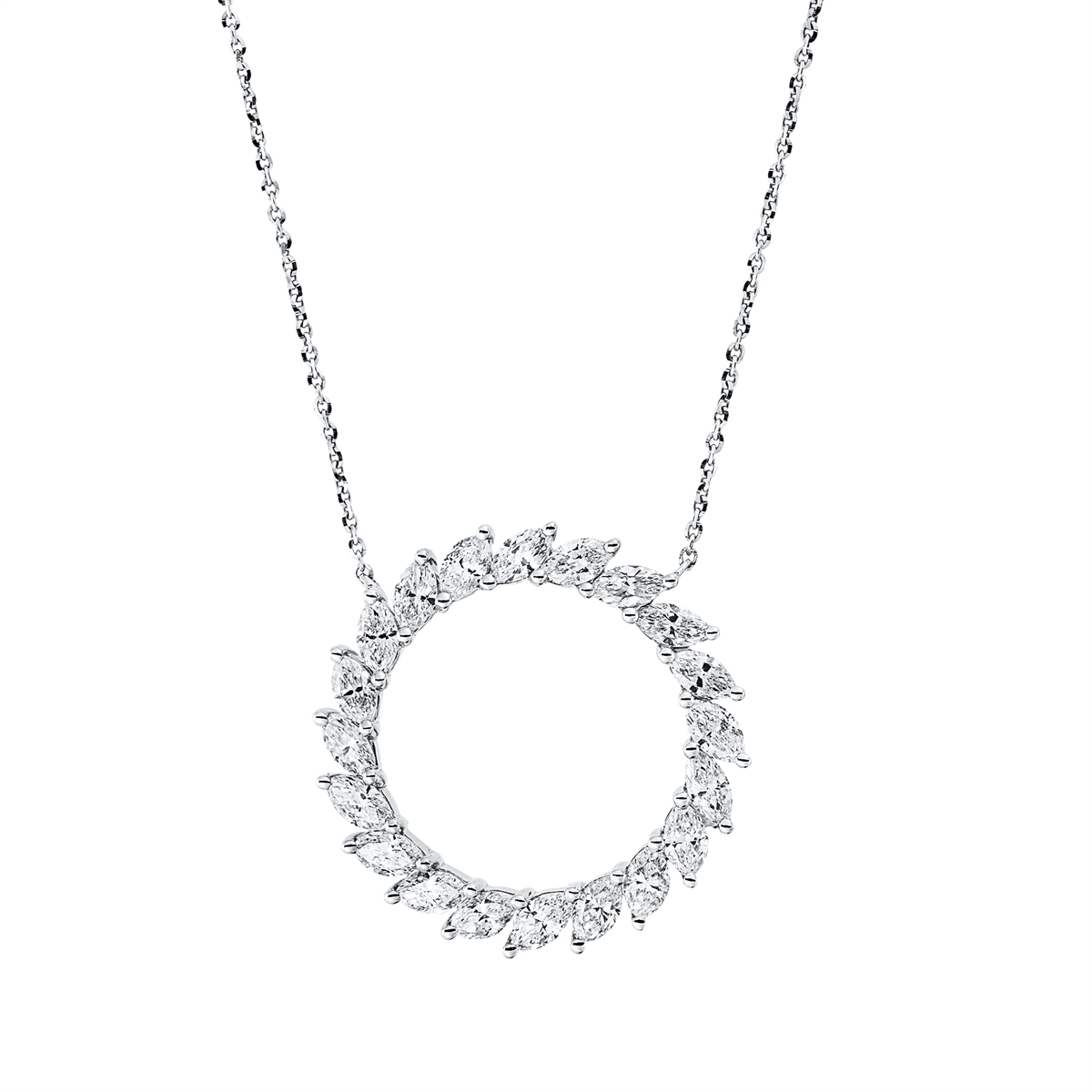Collier 18 kt WG Kreis