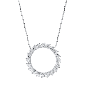Collier 18 kt WG Kreis