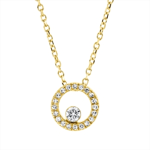 Collier 18 kt GG Kreis, mit ZÖ 40 cm, 42cm
