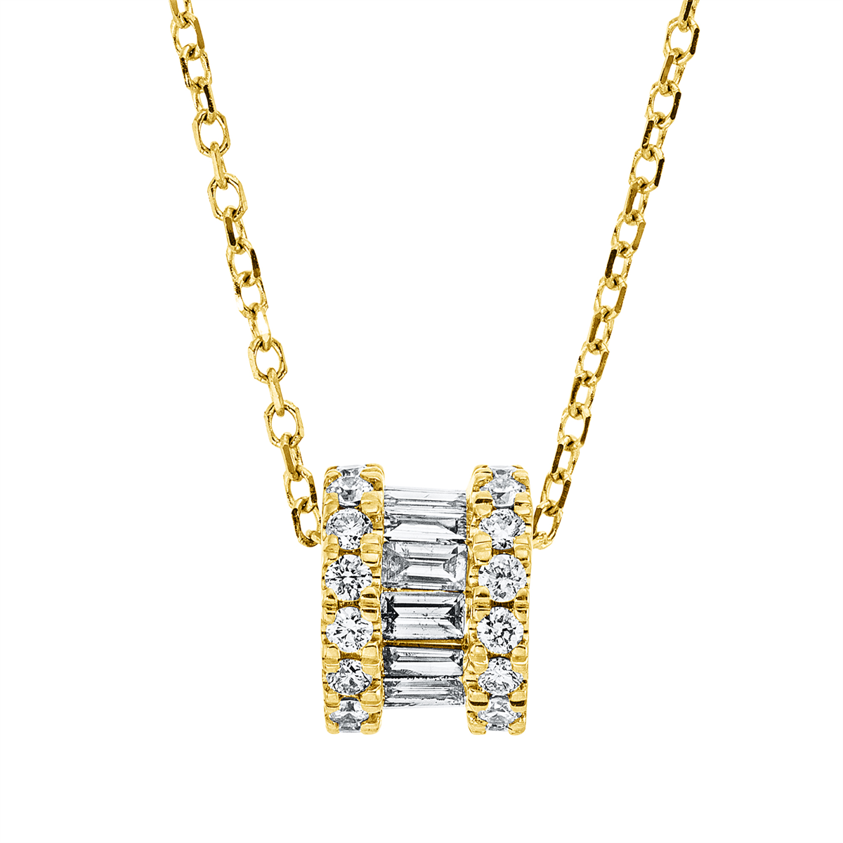 Collier 18 kt GG, mit ZÖ 40 cm, 42cm