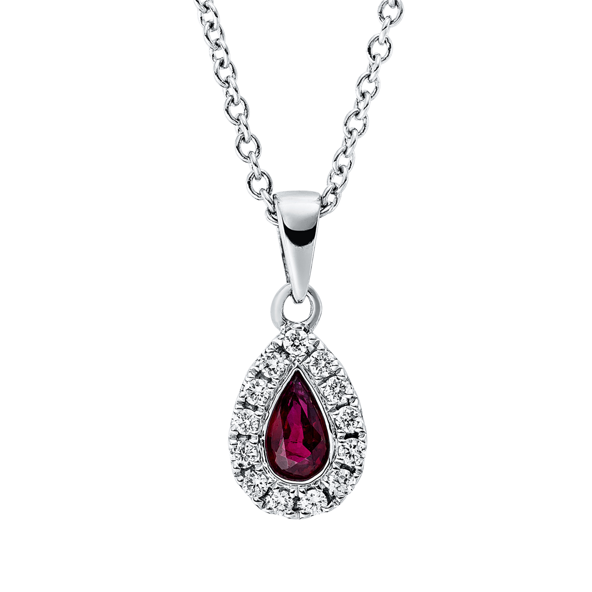 Collier 18 kt WG, mit ZÖ 42 cm