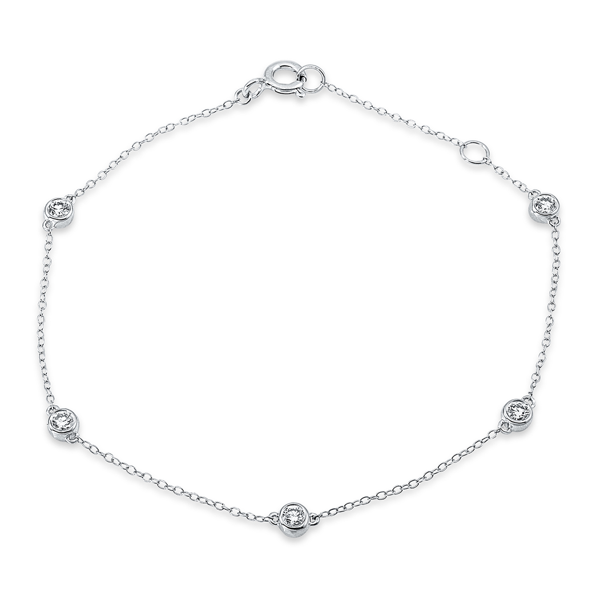 Armband 18 kt WG, mit ZÖ 15.5 cm