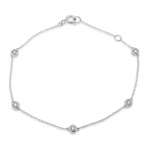 Armband 18 kt WG, mit ZÖ 15.5 cm