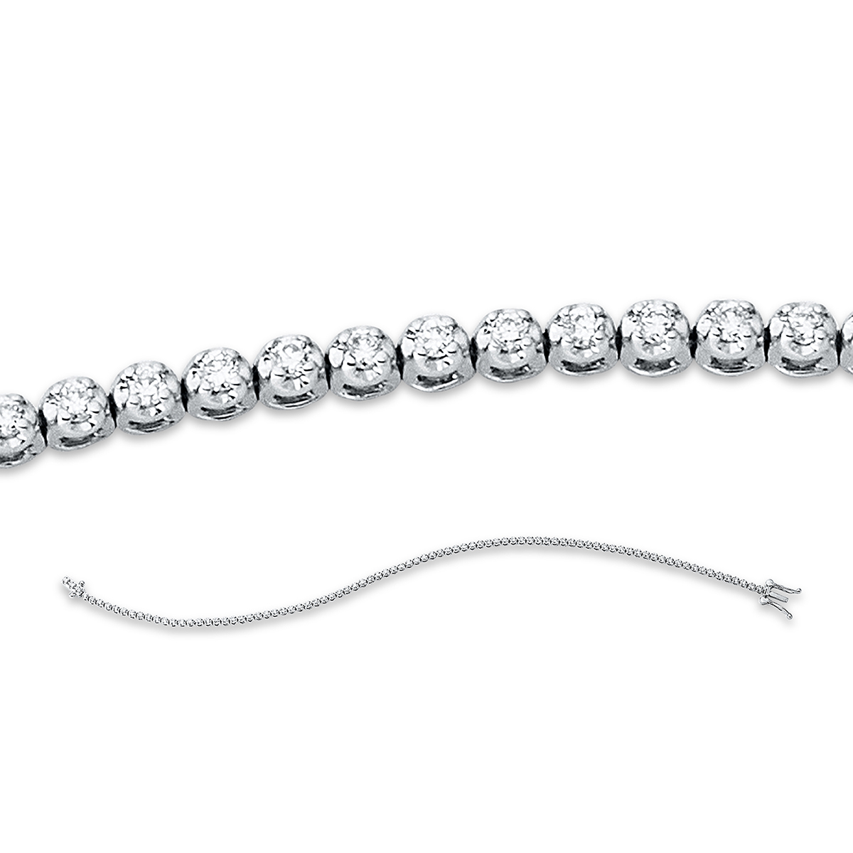 Tennisarmband  18kt Weißgold mit 0,52ct Diamanten