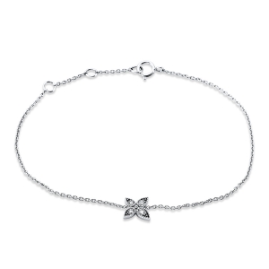 Armband 18 kt WG, mit ZÖ 15,2 cm + 16,5 cm