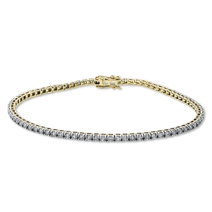 Tennisarmband 4er-Krappe 18kt Gelbgold mit 2,03ct Diamanten