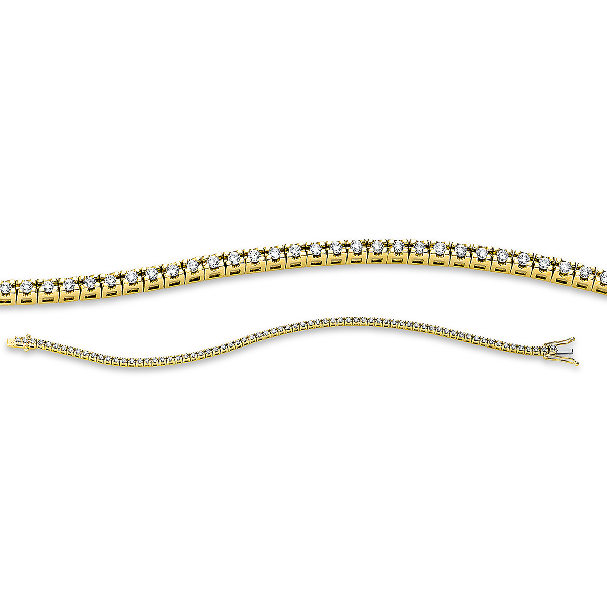 Tennisarmband  18kt Gelbgold mit 1,01ct Diamanten