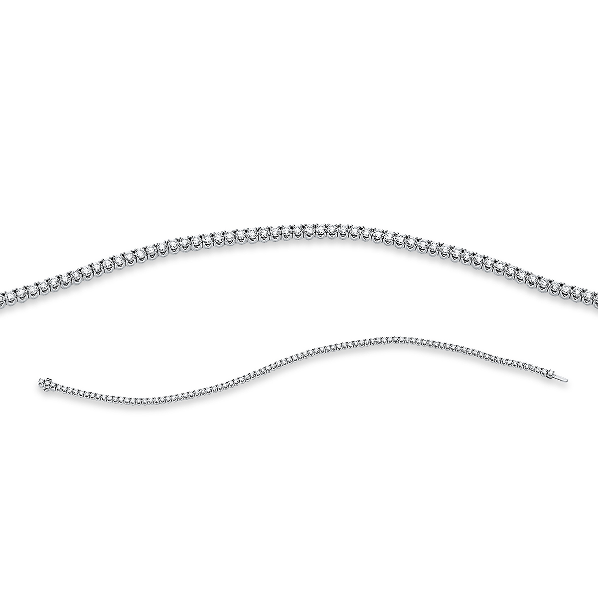 Tennisarmband 4er-Krappe 18kt Weißgold With American Lock mit 2,05ct Diamanten