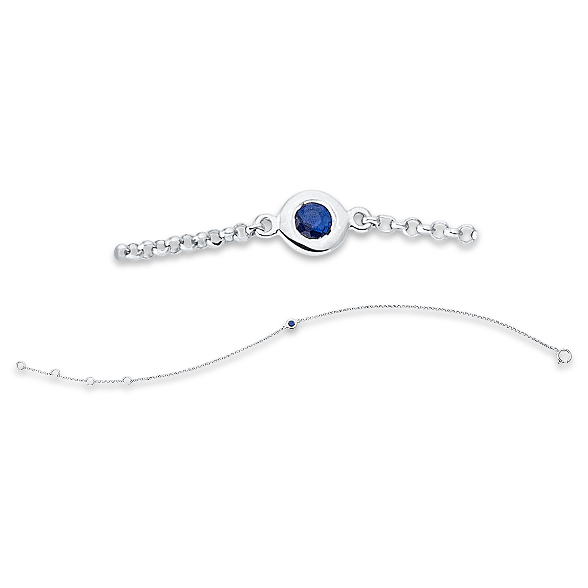 Armband 18 kt WG, mit ZÖ 15cm, 16cm, 17cm