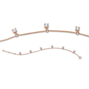 Armband 18 kt RG, mit ZÖ 16 cm, 17cm
