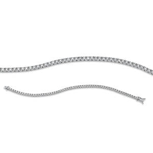 Tennisarmband 4er-Krappe 18kt Weißgold mit 4,16ct Diamanten