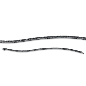 Tennisarmband 4er-Krappe 18kt Weißgold Fassung schwarz rhodiniert mit 5,79ct Diamanten