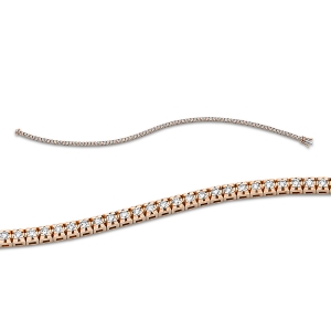 Tennisarmband 4er-Krappe 18kt Gelbgold mit 0,90ct Diamanten