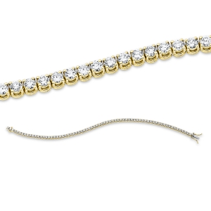 Tennisarmband 4er-Krappe 18kt Gelbgold mit 3,00ct Diamanten