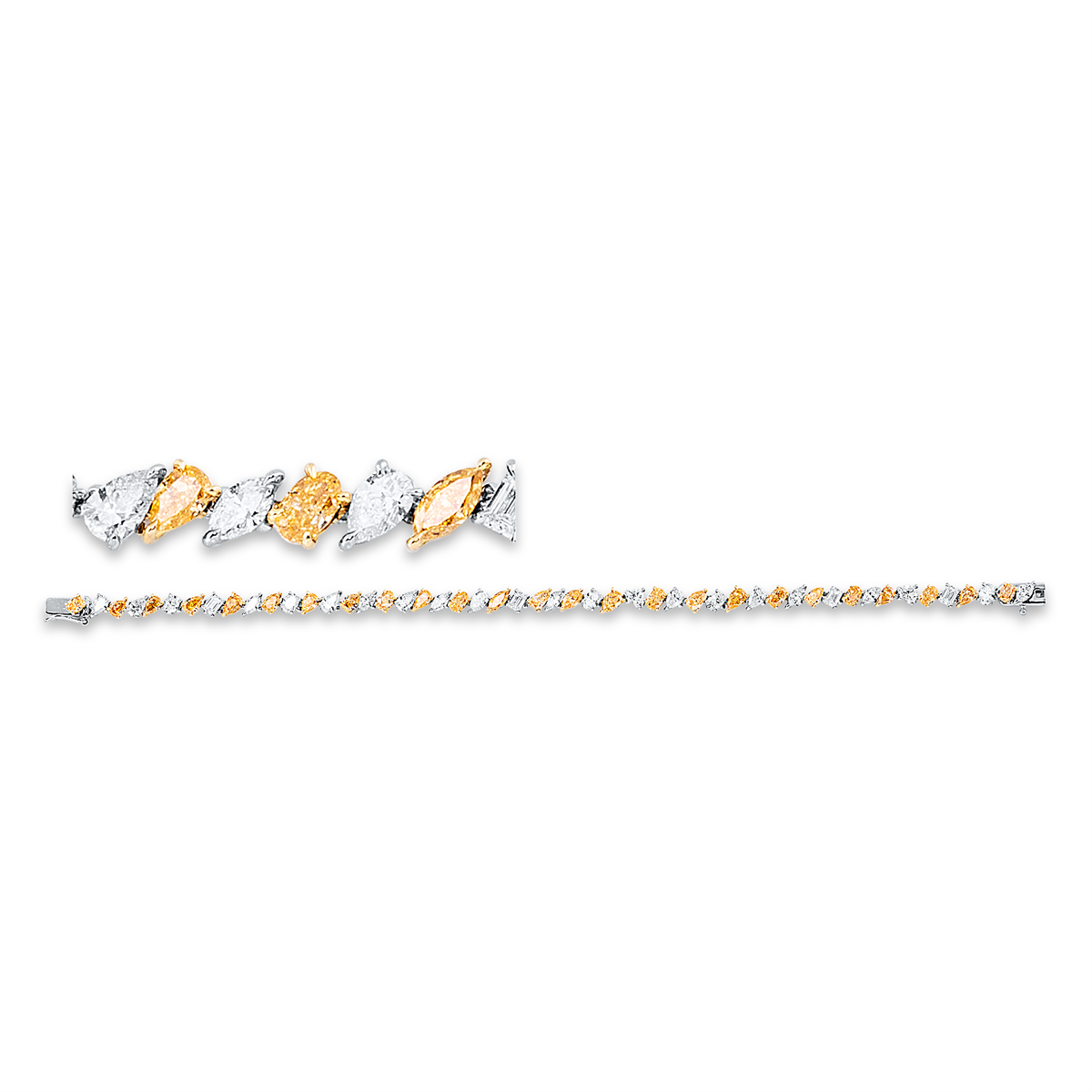 Armband 18 kt WG+GG