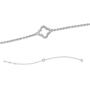 Armband 18 kt WG, mit 15.2 cm + 16.5 cm