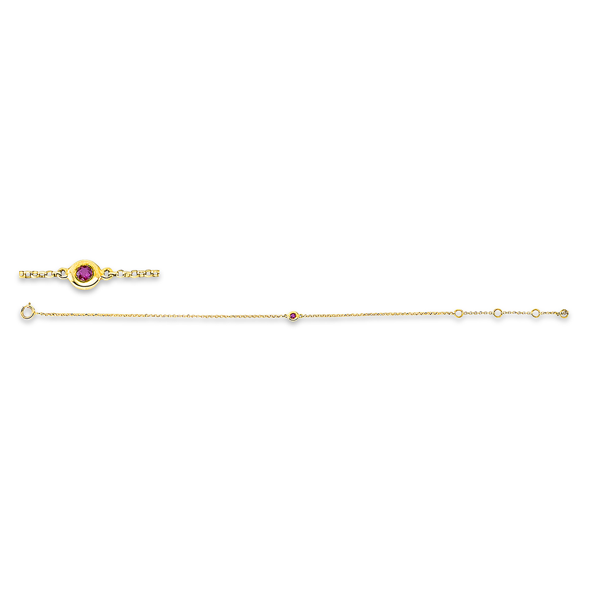 Armband 18 kt GG, mit ZÖ 15cm, 16cm, 17cm