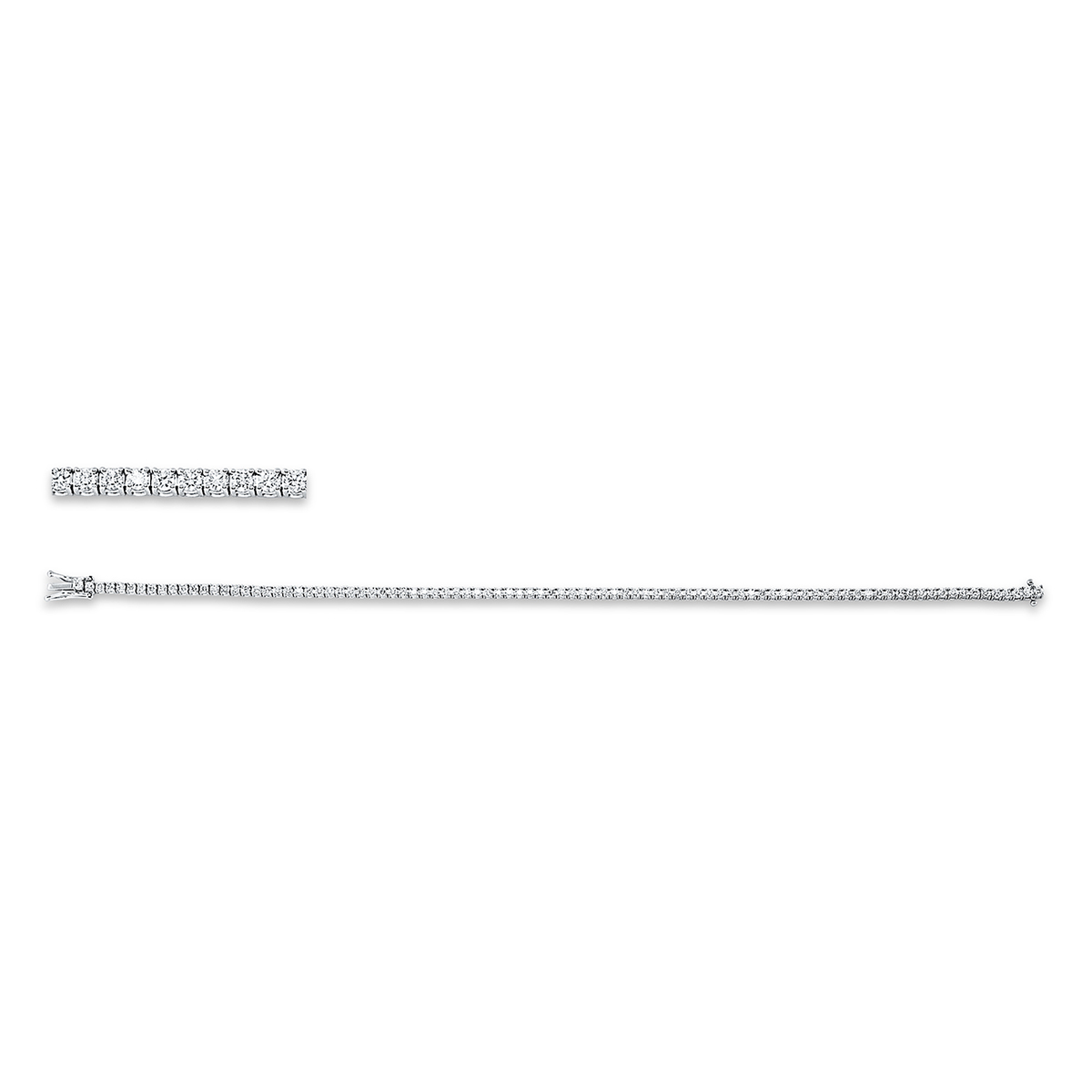 Tennisarmband 4er-Krappe 18kt Weißgold mit 1,60ct Diamanten