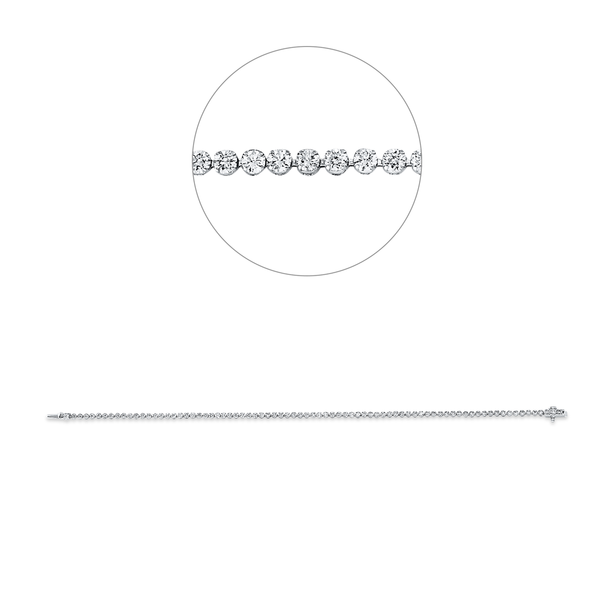 Tennisarmband  18kt Weißgold mit 1,90ct Diamanten