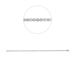 Tennisarmband  18kt Weißgold mit 1,90ct Diamanten