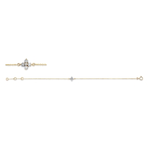 Armband 18 kt GG, mit ZÖ 16 cm + 17 cm