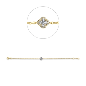 Armband 18 kt GG, mit ZÖ 16 cm